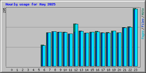Hourly usage for May 2025