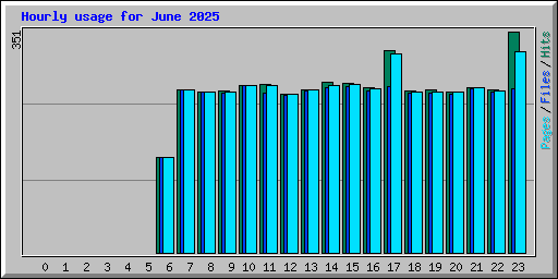 Hourly usage for June 2025