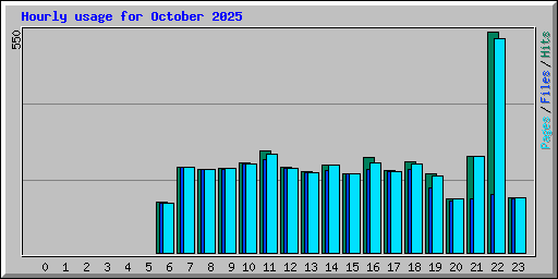Hourly usage for October 2025