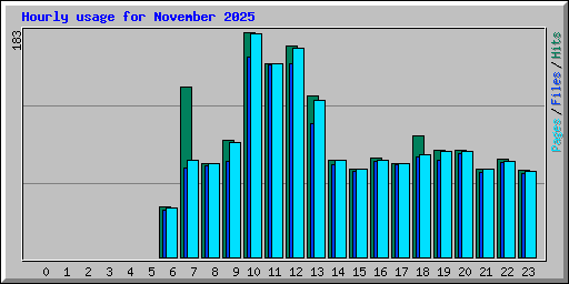 Hourly usage for November 2025