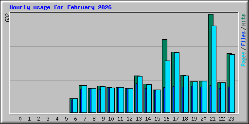 Hourly usage for February 2026